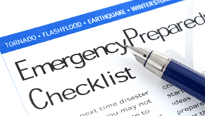 Emergency preparedness checklist
